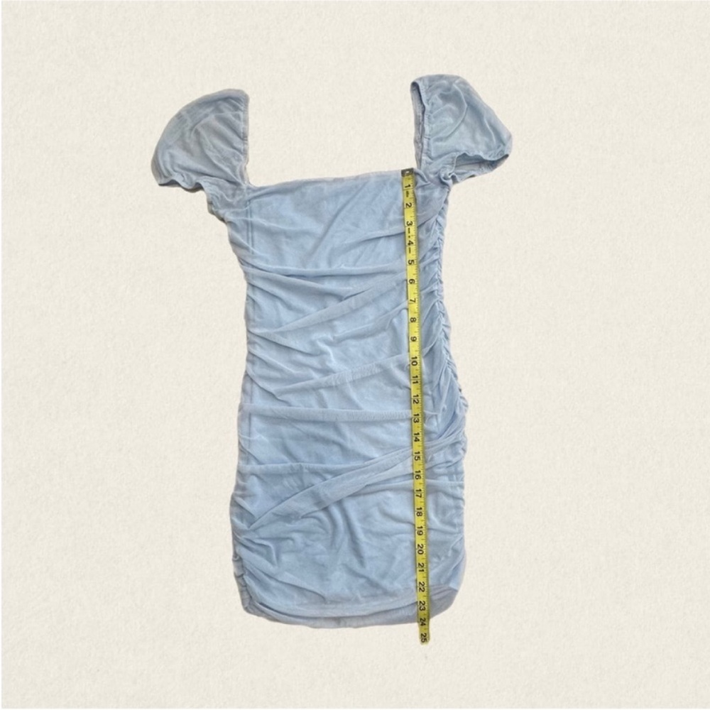 Princess Polly Charvi Puff Short Sleeve Fitted Mesh Mini Dress. - Picture 6 of 9
